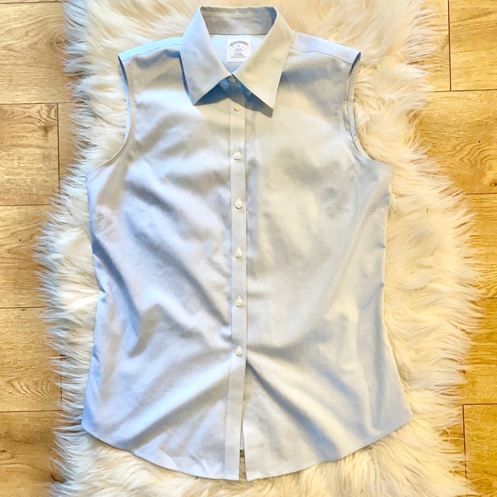 Like new - Brooks Brothers Non-iron cotton sleeveless collared button down